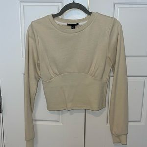Tan cropped long sleeve